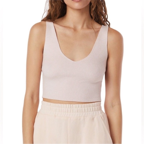 Favorite Daughter Sleeveless Crop Sweater Top Mahogany Rose - Picture 1 of 8